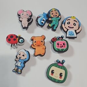 Crocs Charms Jibbitz Colorful Cartoon Characters Qty 9‎ New